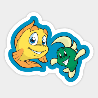 Freddi Fish & Flounder Tee Sticker